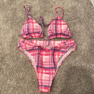 Pink and purple bikini set